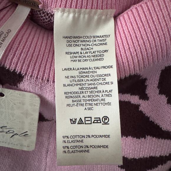 Free People Kaia Swit Shorts in Bright Lilac Combo Pink Floral Knit Micro Short - Picture 5 of 10